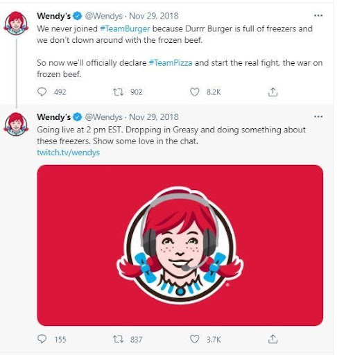 Brand Humor: Wendy's taking on Pizza Pit and Durr Burger.