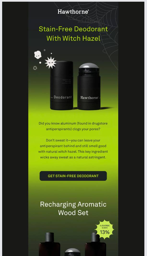 Hawthorne deodorant ad